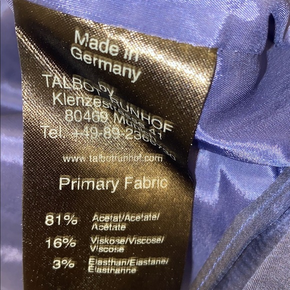 Talbot Runhof Bosworth navy wrap-effect satin gown - Picture 9 of 11